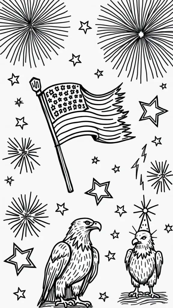 coloring pages 4th of july printable